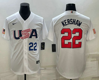 Mens USA Baseball #22 Clayton Kershaw Number 2023 White World Baseball Classic Stitched Jersey,We sell and wholesale Mens USA Baseball #22 Clayton Kershaw Number 2023 White World Baseball Classic Stitched Jersey on line form chian!